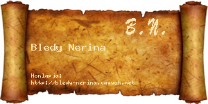 Bledy Nerina névjegykártya